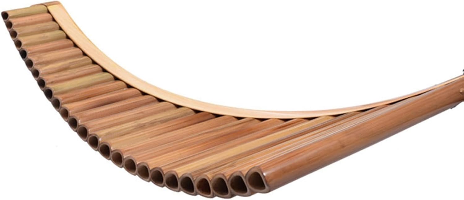 PanPipes Woodwind Instrument 25-Pipe Professional Playing Pan Flute Bitter Bamboo G/C Pai Xiao