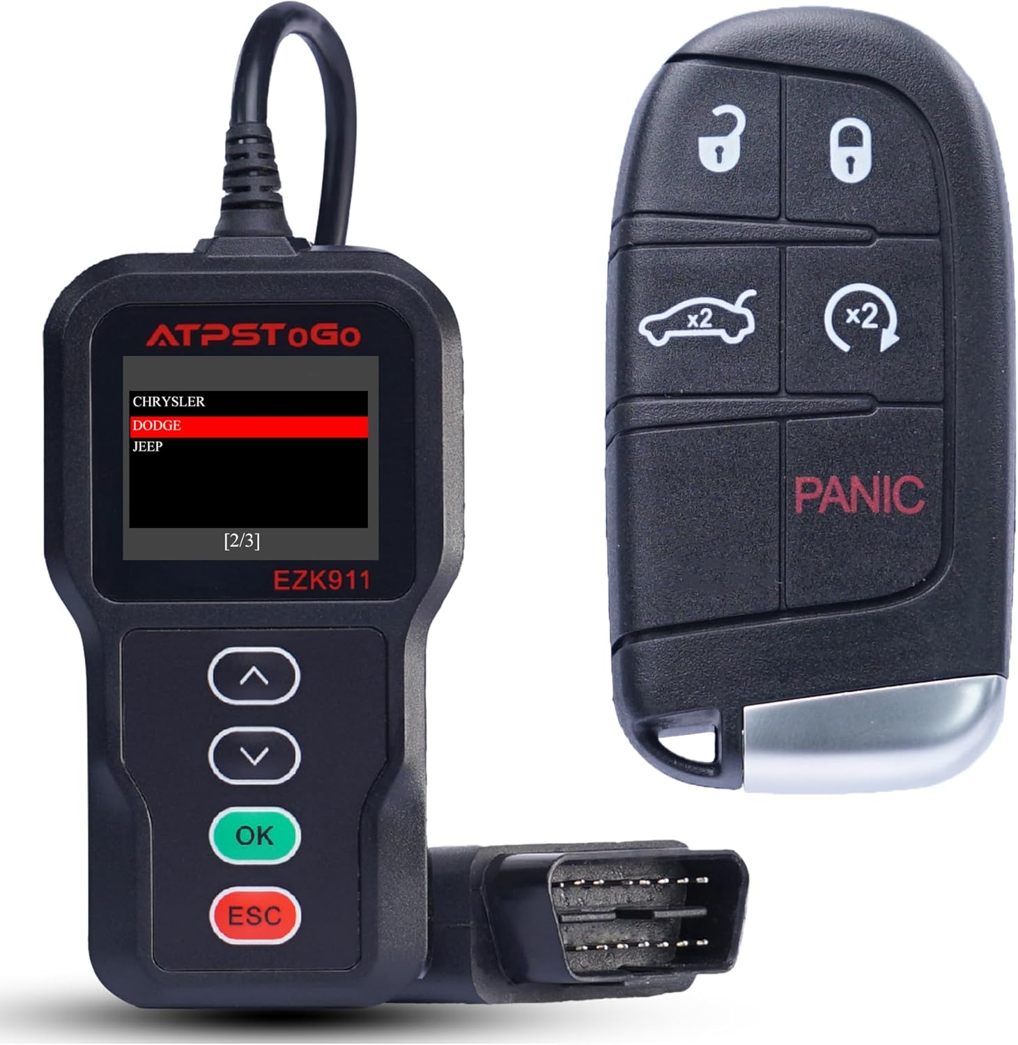 DIY Key Fob Replacement Kit Compatible with Dodge Charger Chrysler 300 Journey Dart 2011-2017 Keyless Entry Remote FCC ID:M3N-40821302 5 Button