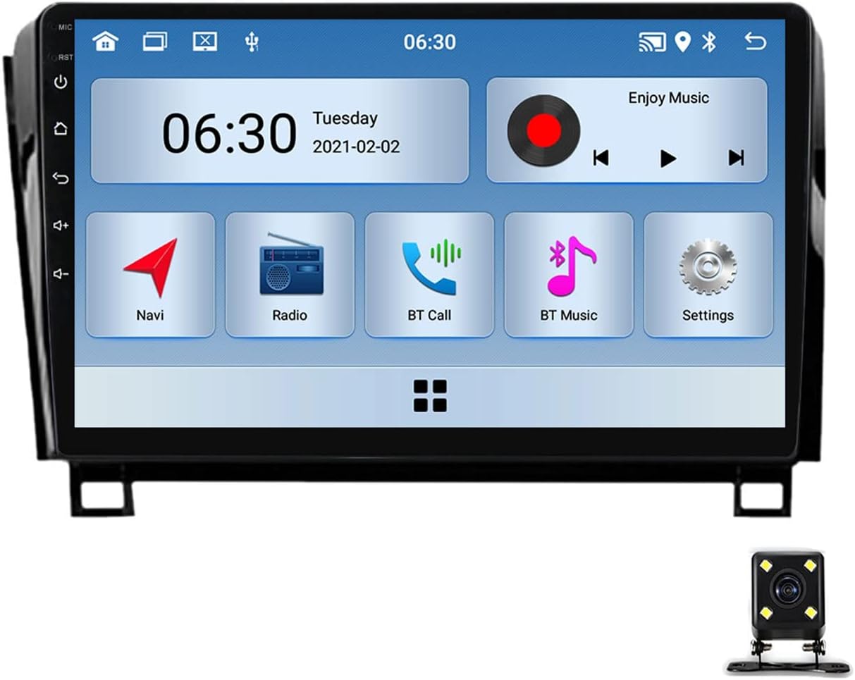 Double DIN Car Multimedia Player, 9 Inch Touchscreen Car Stereo for Toyota Tundra XK50 2007~2013 with Backup Camera, Bluetooth Hands-Free Calling, SWC, Mirror-Link, FM Car Radio Receiver