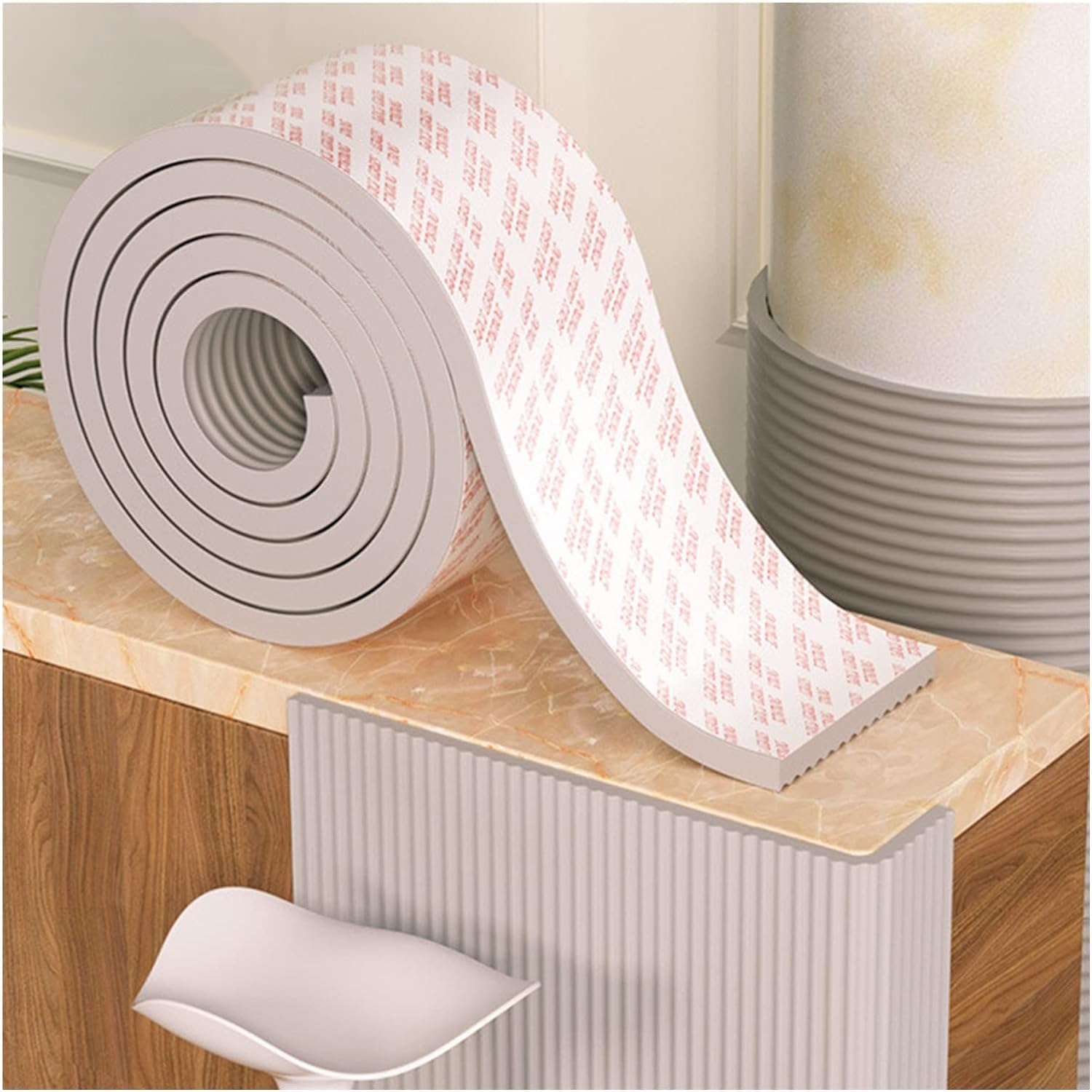 TIST Car Park Corner Protectors, Sponge Edge Warehouse Corner Protectors, Furniture Windowsill Bumper Corner Protectors(Grey,2m-2pcs)