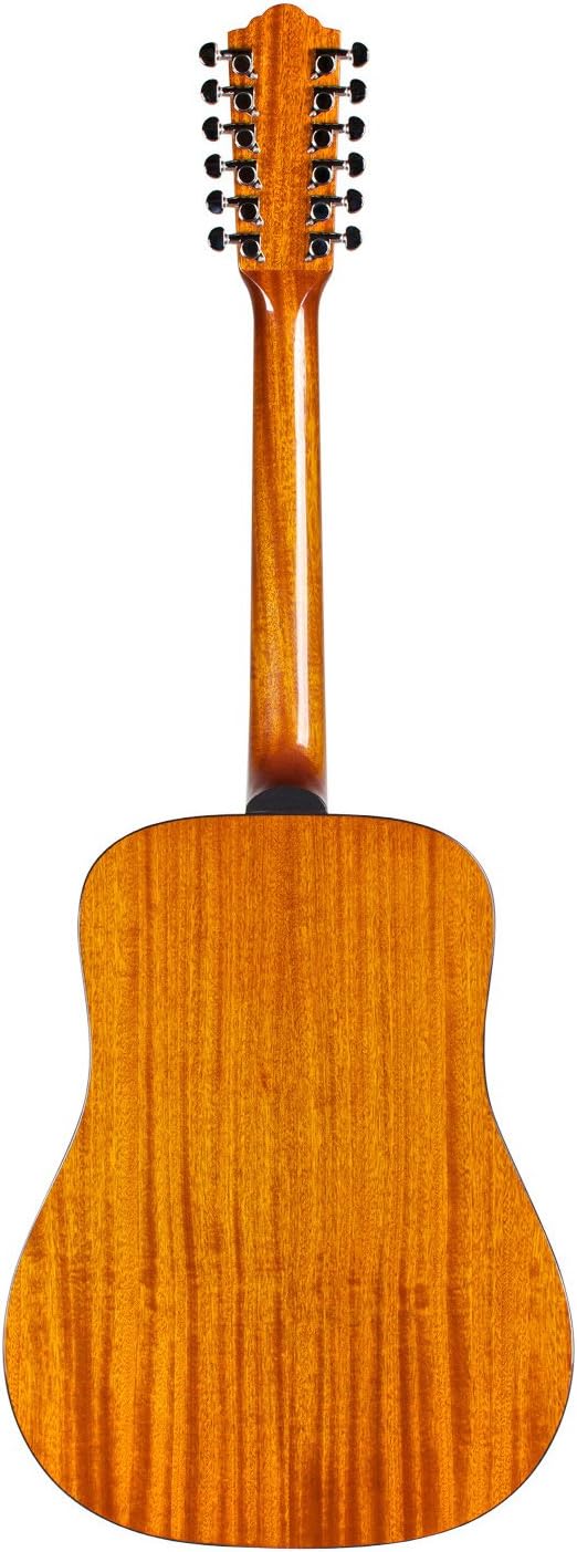 Guild Guitars Guild D-1212E 12 String Acoustic-Electric Dreadnought All Mahogany Guitar with Polyfoam Case and Accessories, Right Handed NAT-KIT-2