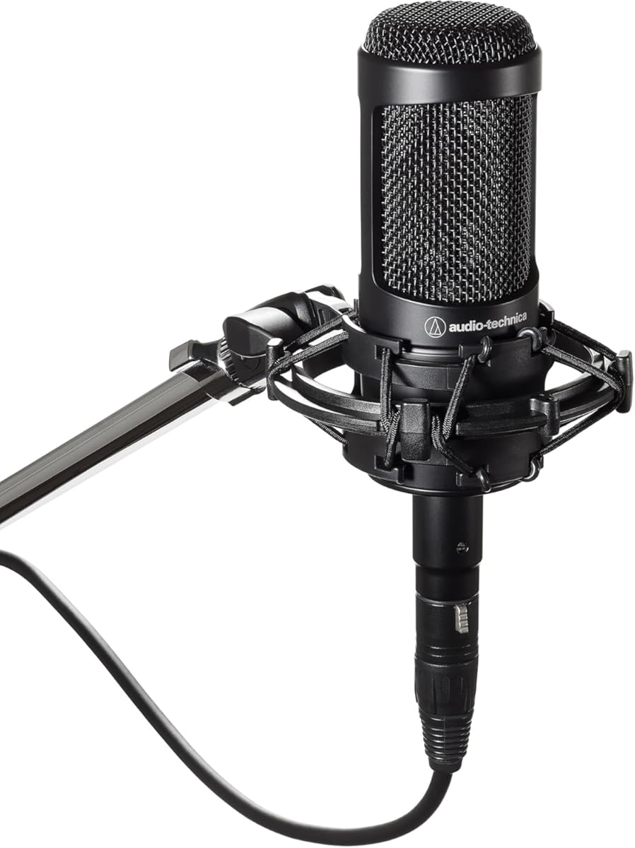 Audio-Technica AT2035 Cardioid Condenser Microphone, Perfect for Studio, Podcasting & Streaming, XLR Output, Includes Custom Shock Mount