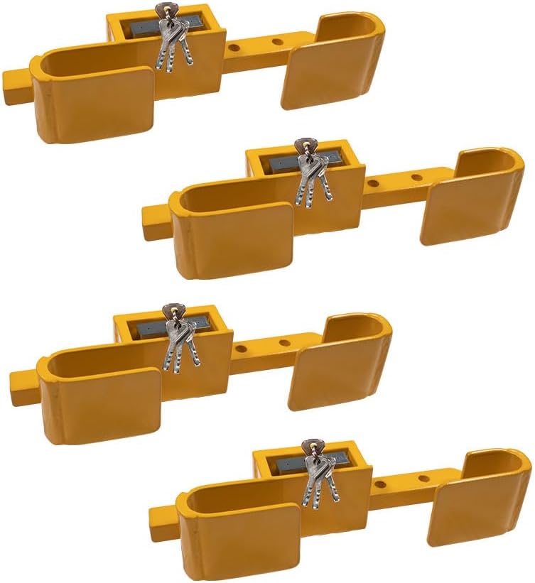 Mytee Products 4 Pack Heavy Duty Shipping Container Door Lock w/Padlock (4 Keys) - 9