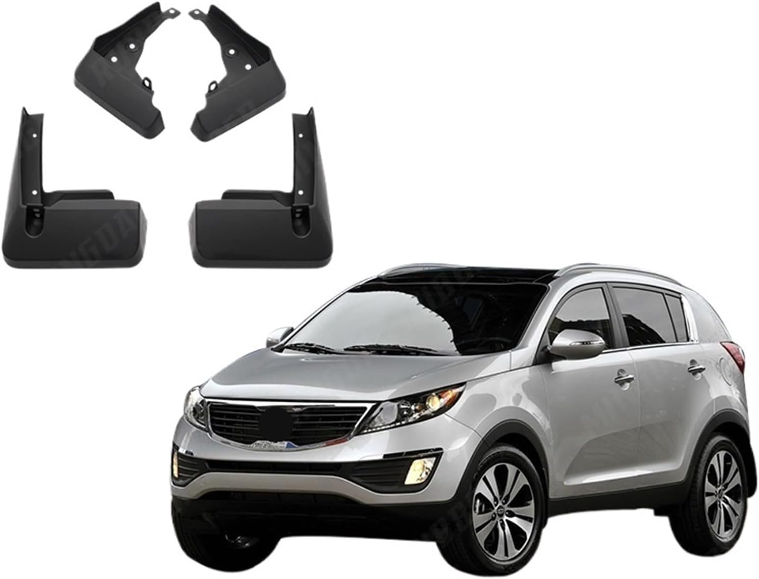 1Set Car Front Rear Mudguards Compatible with KIA (SL) 2011 2012 2013 2014 2015 2016 Accessories Mudflaps 1Set/4Pcs Fenders