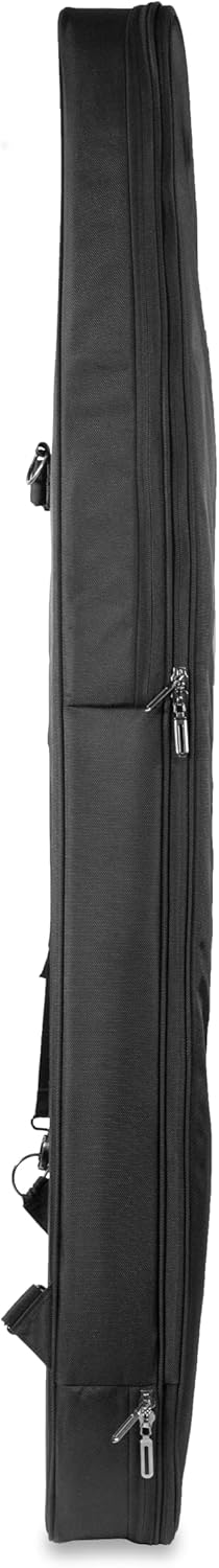 Gruv Gear GigBlade 3 Hybrid Side Carry Electric Bass Travel Bag with Padded Interior, Large Zippered Pockets, Water Repellent Fabric & Removable Neck Brace - Gig Bag with Global Recovery Tag - Black