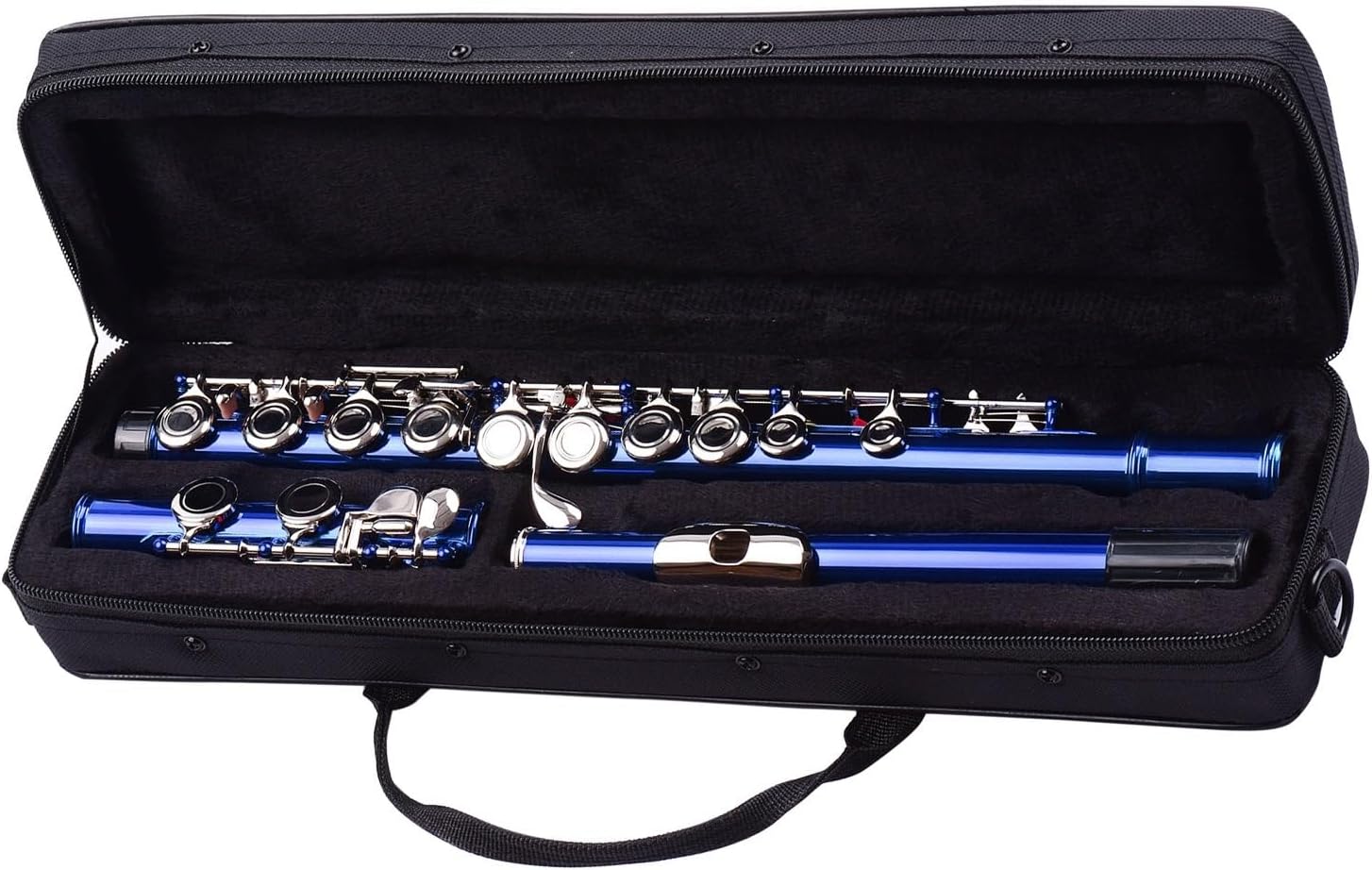 Flute Closed Hole C Flute 16 Keys Wind Instrument with Carry Case Flute Stand Flutes Musical Instruments