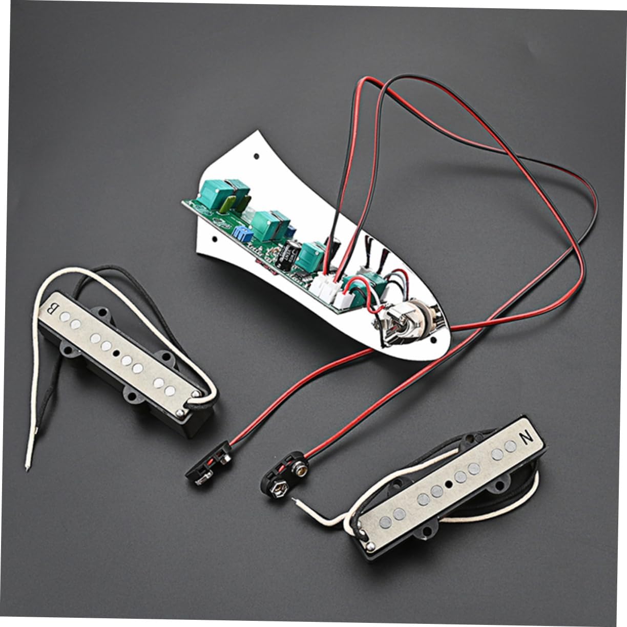 1set Bass Pickup Set String Pickup for Electric Bass Guitar Compact Design Enhanced Sound Clarity Plate Assembly
