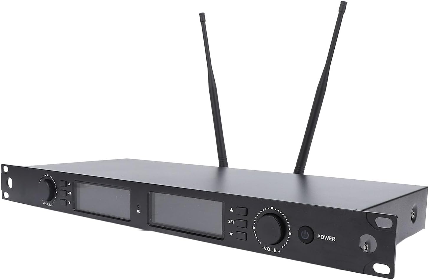 Akozon Professional Karaoke Microphones Noise Reduction Rechargeable System with Receiver for Singing Party Wedding Stage KTV Shows