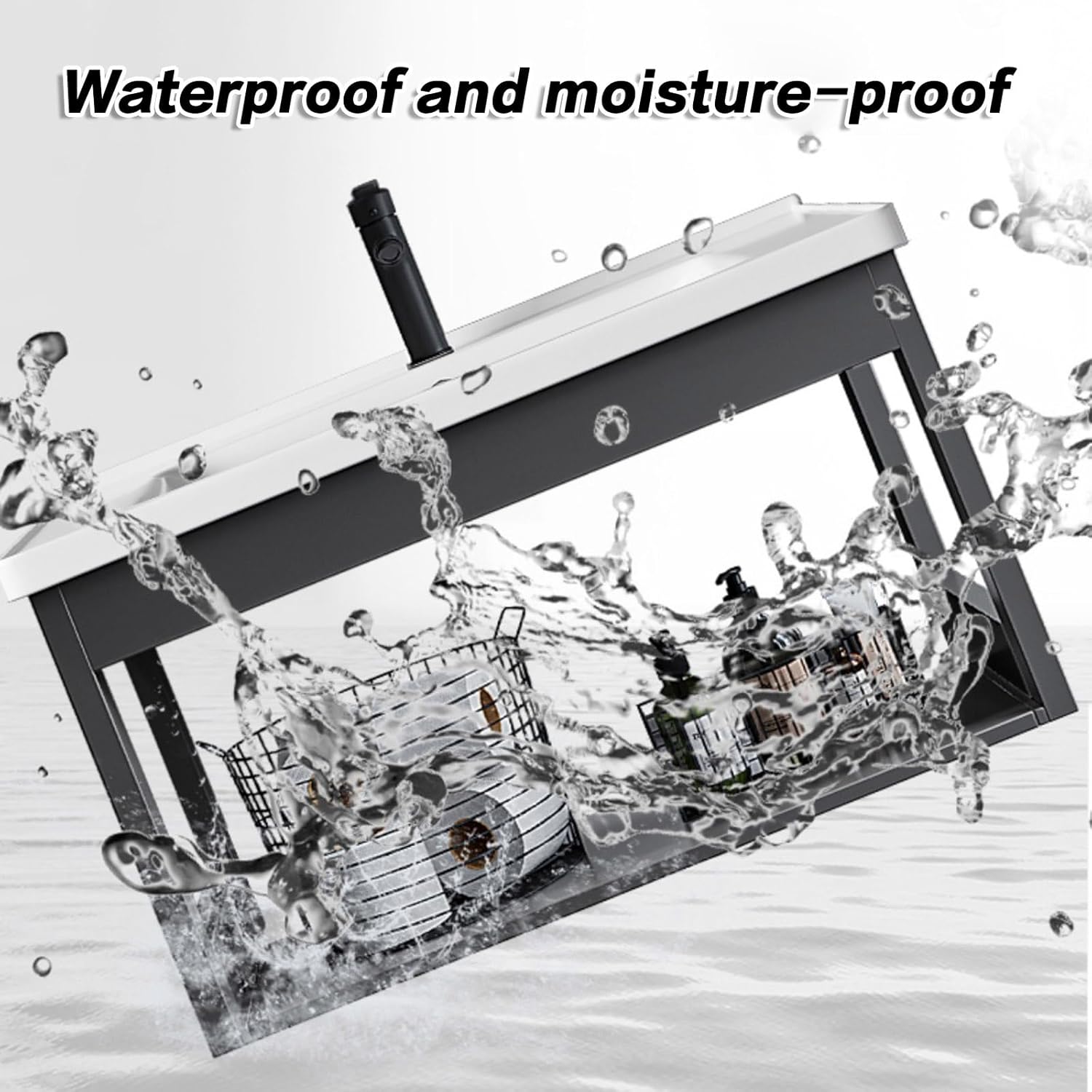 Bathroom Sink Wall Mount Vessel Sink,Corner Sink,Corner Bathroom Vanity Cabinet and Sink | Ideal for Home, Restaurant, Office Building | Compact Design,71 * 40cm