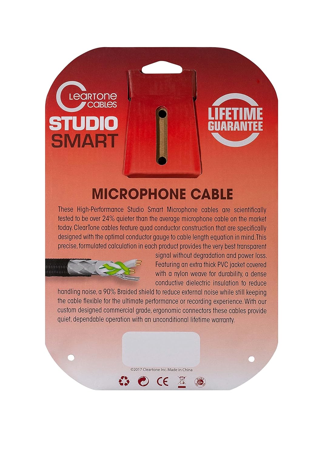 ClearTone Studio Smart Professional Grade Microphone Cable 30 ft -1-Pack