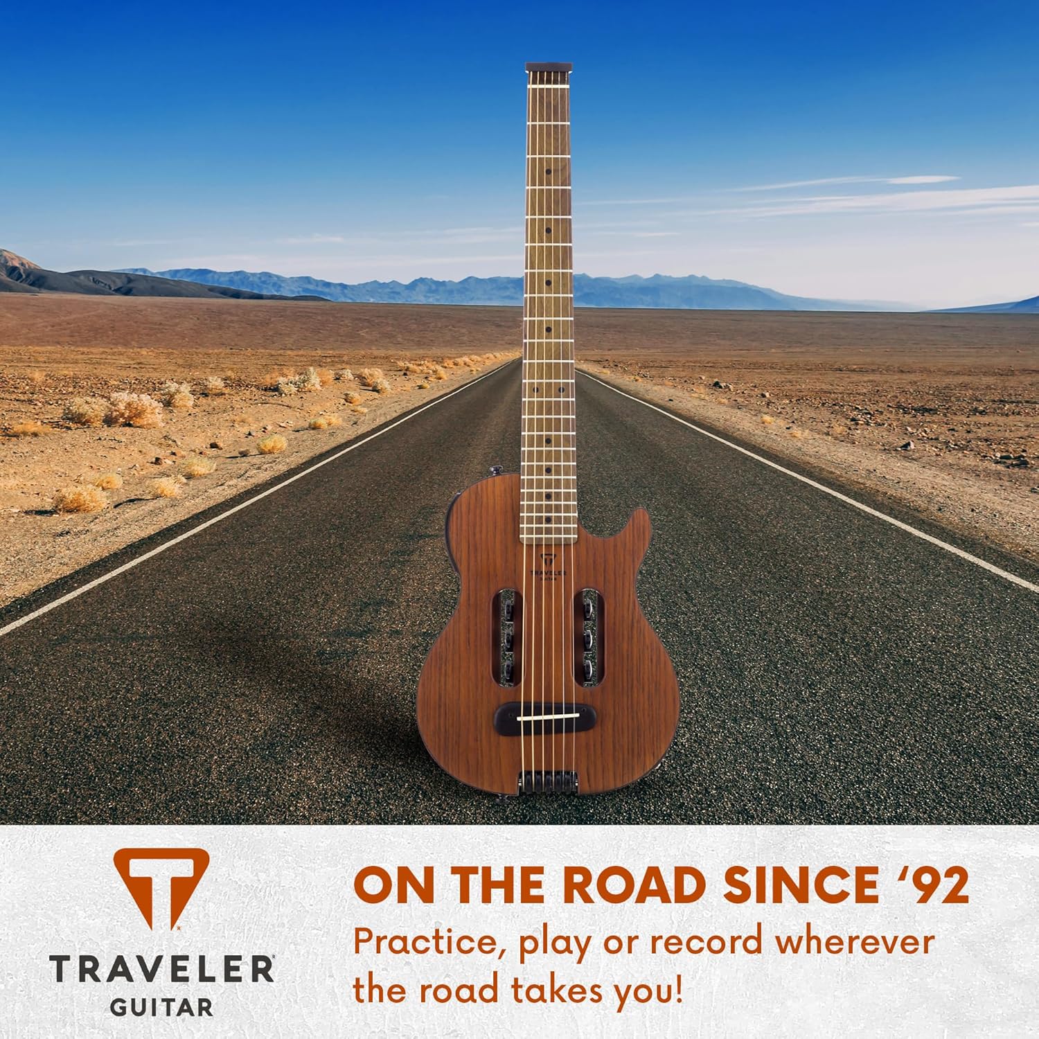 Traveler Guitar Escape Mark III Mahogany Acoustic Guitar | Portable Acoustic with Built-in Headphone Amp | Full 25.5