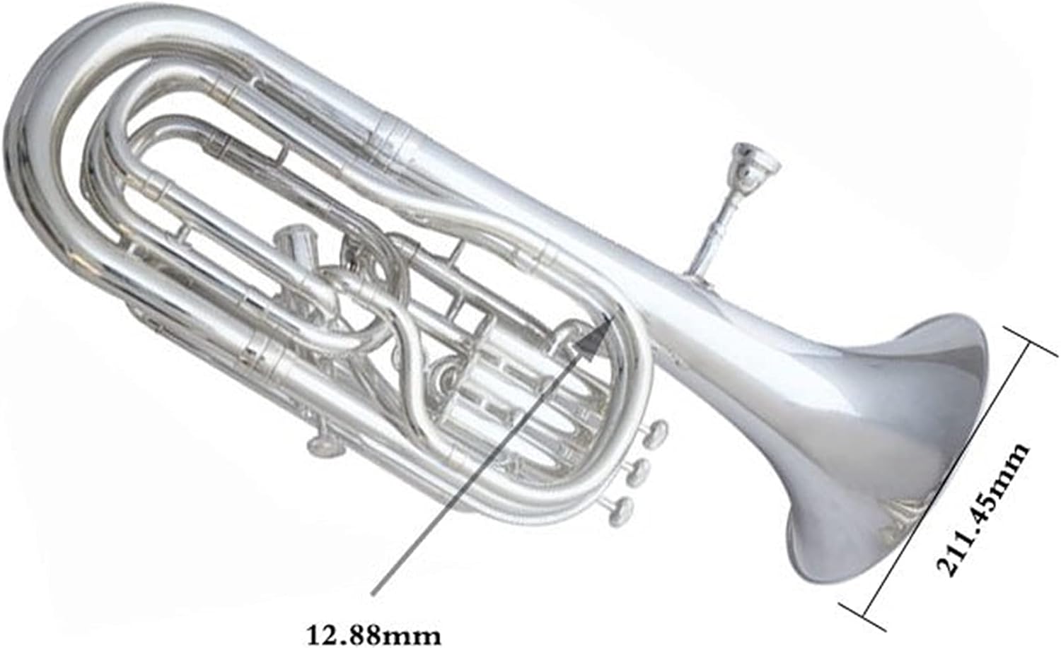 High-Level Professional Bass Bass Tone Silver-Plated Student Euphonium