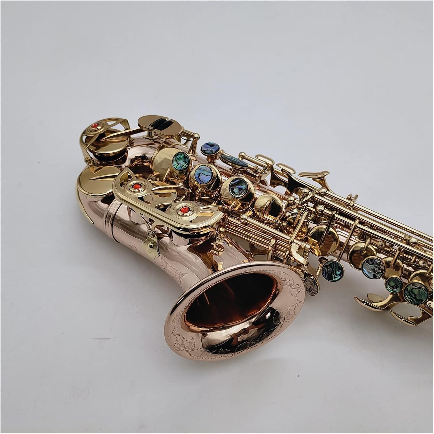 Sax Beginners Kit Saxophone Saxophone B Flat Phosphor Bronze Material with Case Mouthpiece Reeds Neck Musical Instrument Accessories Wind Instrument (Color : Light Grey)