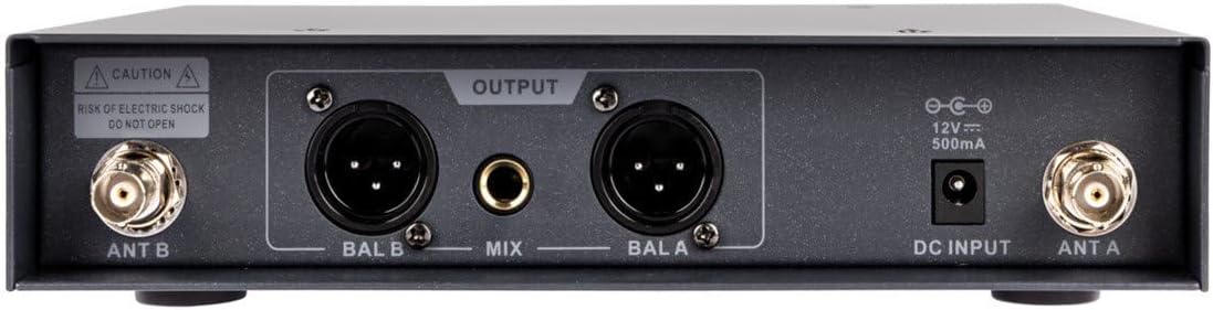 Monoprice 200-Channel UHF Dual Headset Wireless Microphones System - 100 Frequency Channels, 30MHz For Church Services, Business Meetings, or Karaoke Singing - Stage Right Series