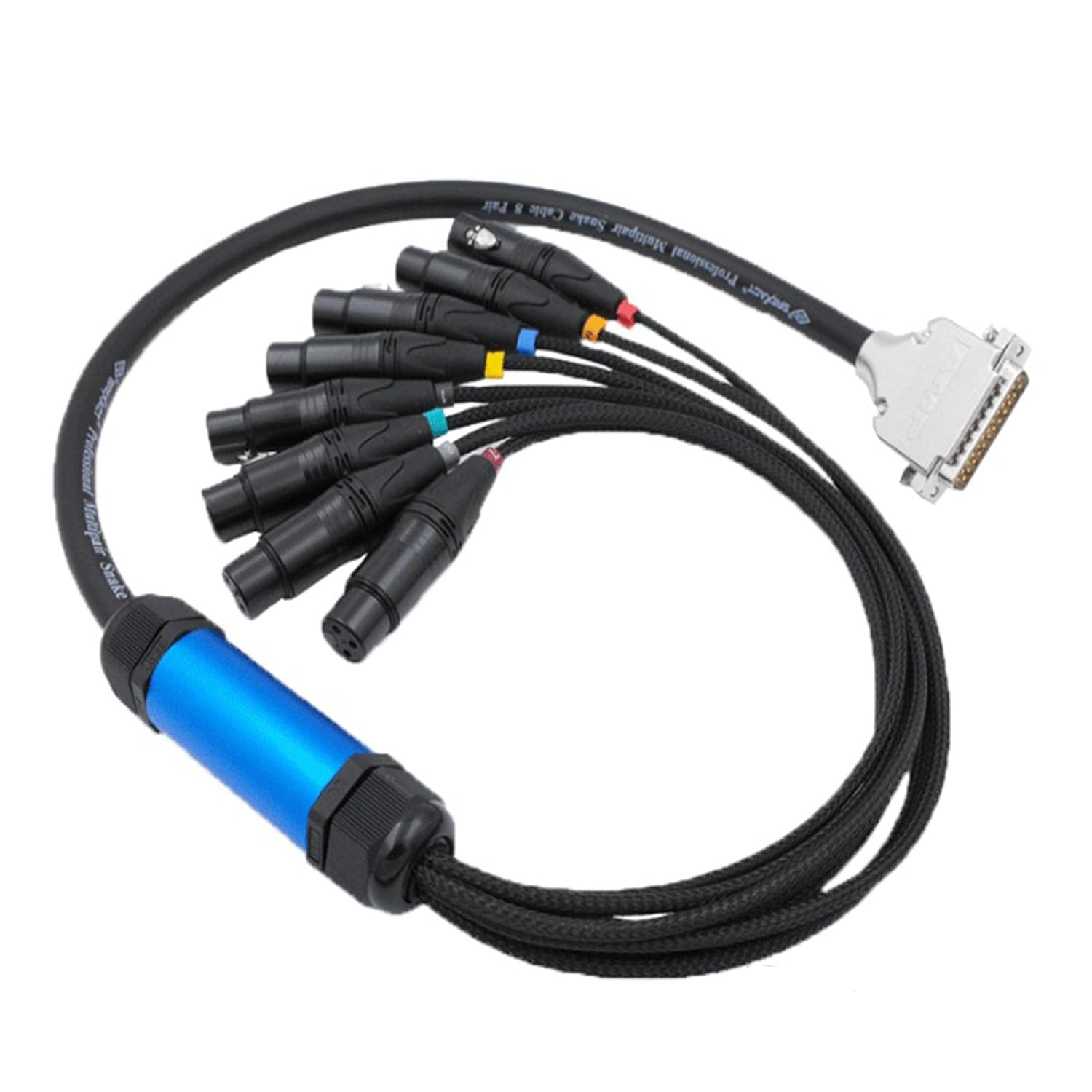 Professional DB25 Male to 8 XLR 3Pin Female Eight Channel Analog Audio Signal Cable for Mixing Console PVC Cable 1.5Meter