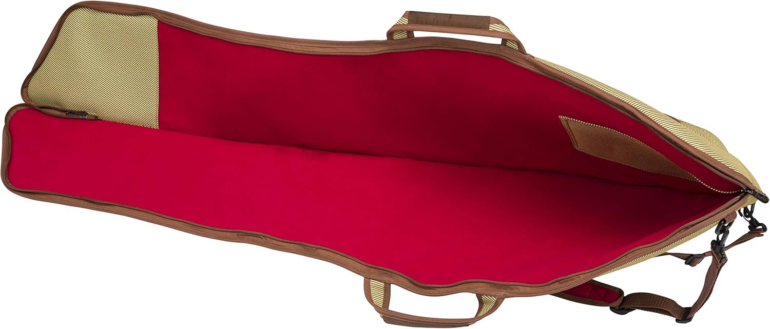 Fender FBT610 Electric Bass Gig Bag, Tweed & Vintage Tweed Guitar Strap, 2in