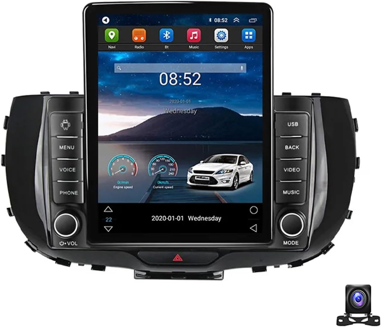 Android 13 Double Din Car Stereo 9.7 Inch Touch Screen Radio with GPS Navigation Bluetooth FM Radio Receiver Compatible with KIA Soul 2019~2020 Support Car-play/Auto/DSP/RDS,TS150