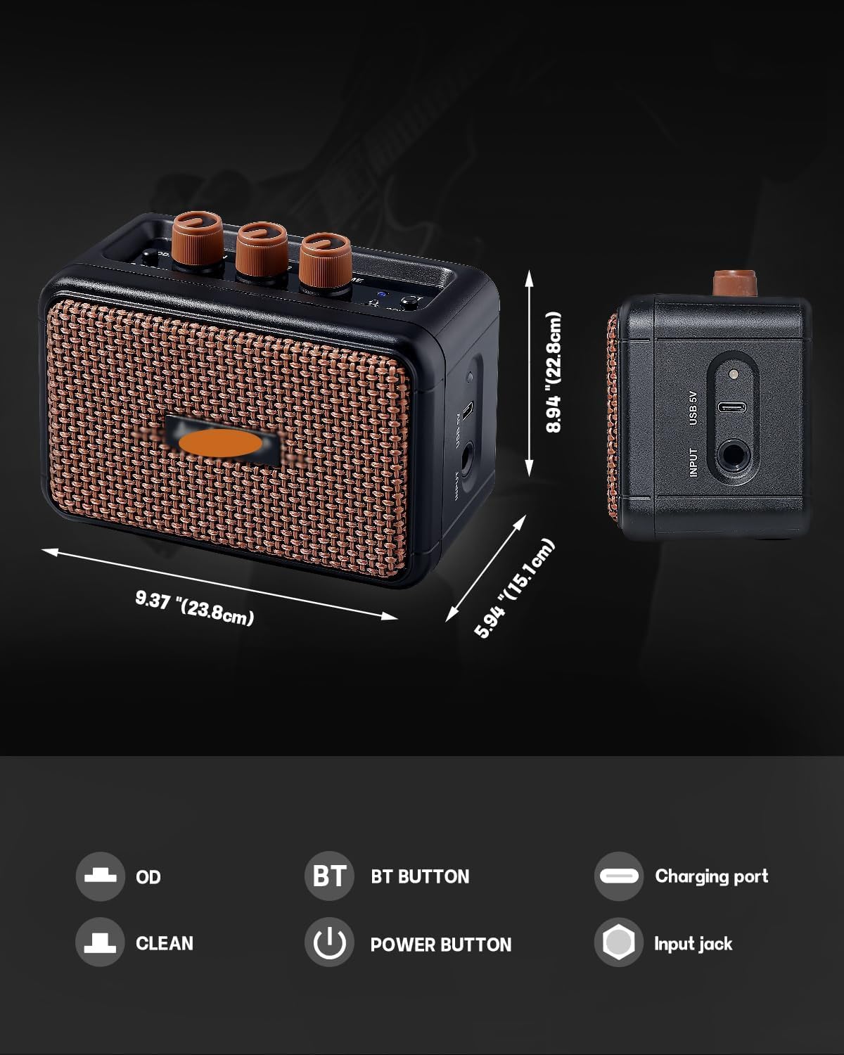 SC Electric Guitar Series - SC Electric Guitar with 5W Mini Amplifier，Mahogany Body, Rosewood Fingerboard, Humbuckers Pickups, Tune-O-Matic Bridge, C Neck (Sunburst)