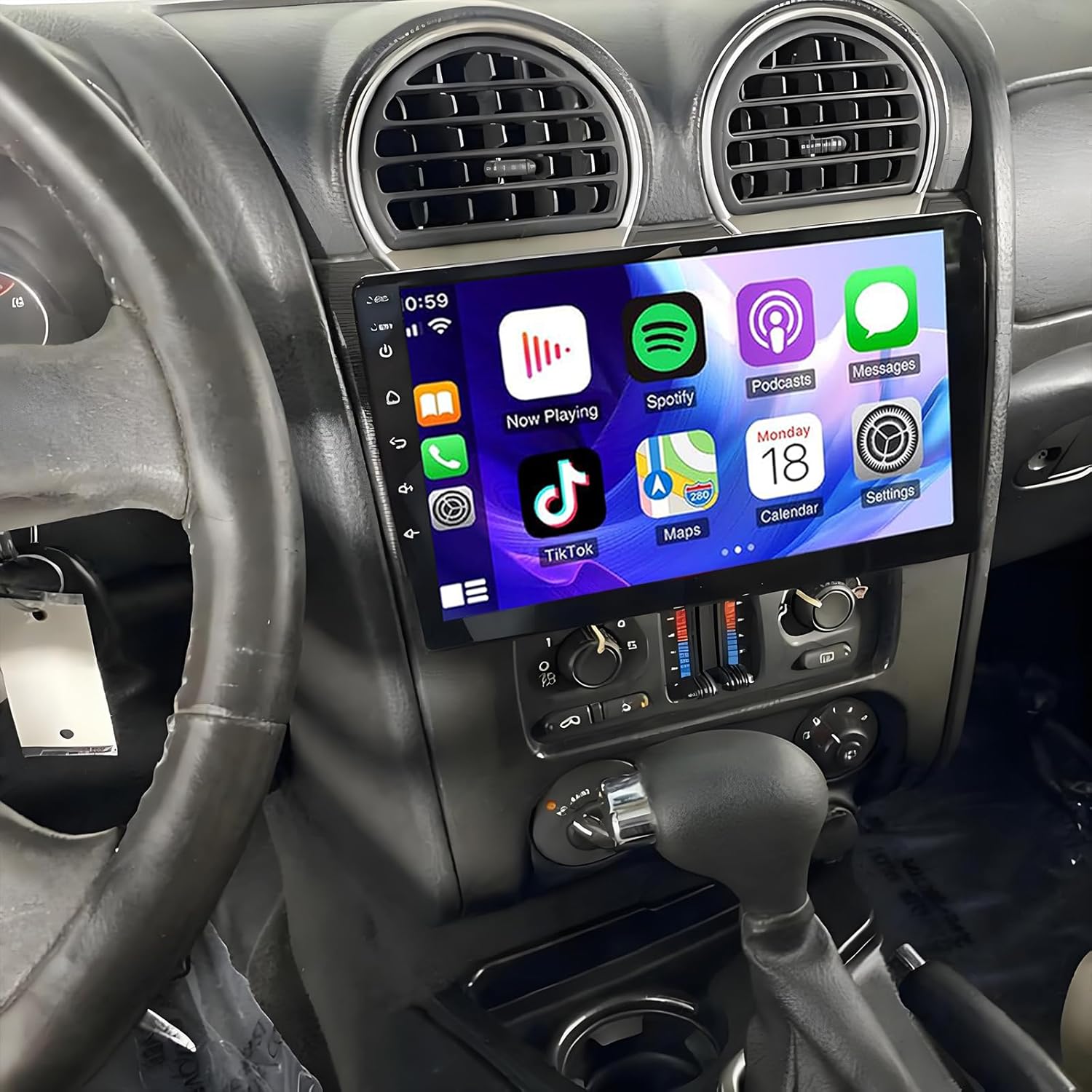 Android 13 Double Din Car Stereo Upgrade Radio for GMC Envoy 2002-2006, 10.1