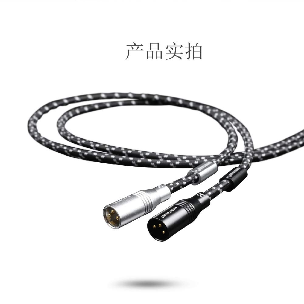 Copper Colour Water Audio Cable Balance XLR with Gold-Plated Plug HiFi Wires Pair 1.5m (4.92 ft)