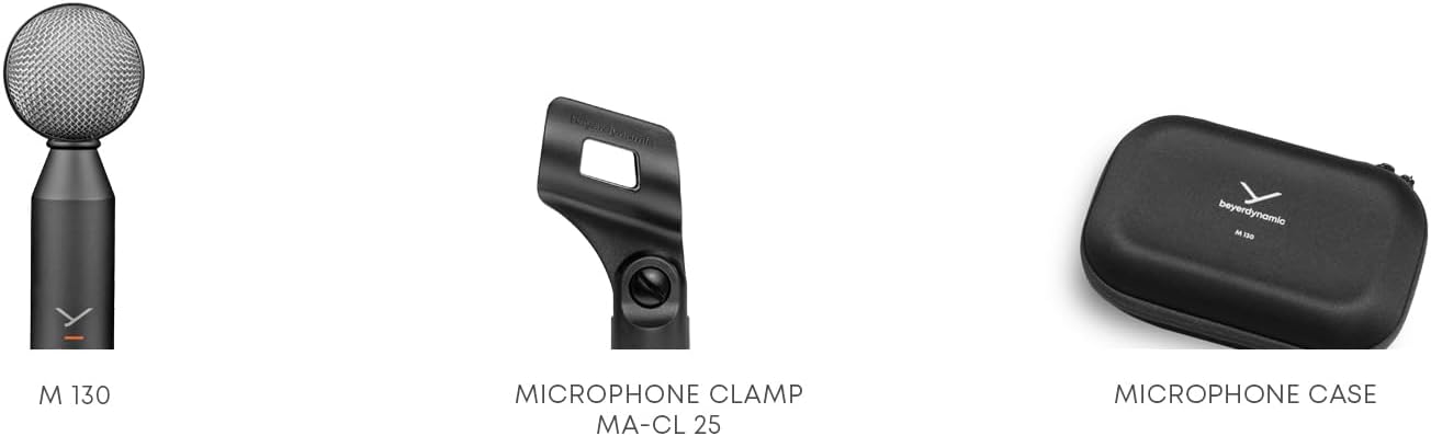 beyerdynamic M 130 Dynamic Double-Ribbon Microphone (Figure-Eight) Ideal for Stereo, Ambience and Instrument Recordings *New* with Extraordinary Sound Character, Handmade in Germany