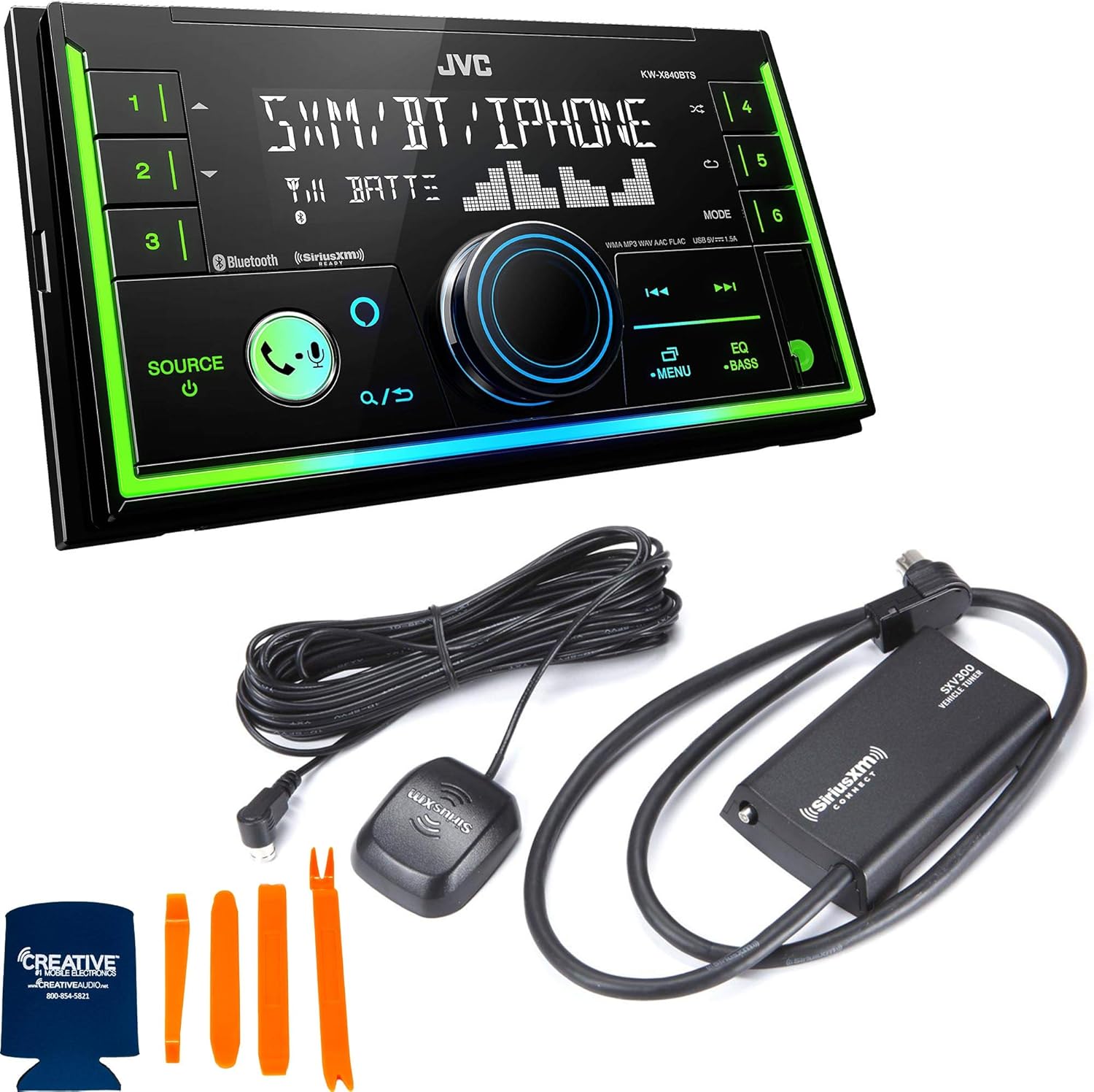 JVC KW-X840BTS 2-Din Digital Media Receiver Compatible with SXV300 SiriusXM Tuner, Bluetooth and Amazon Alexa