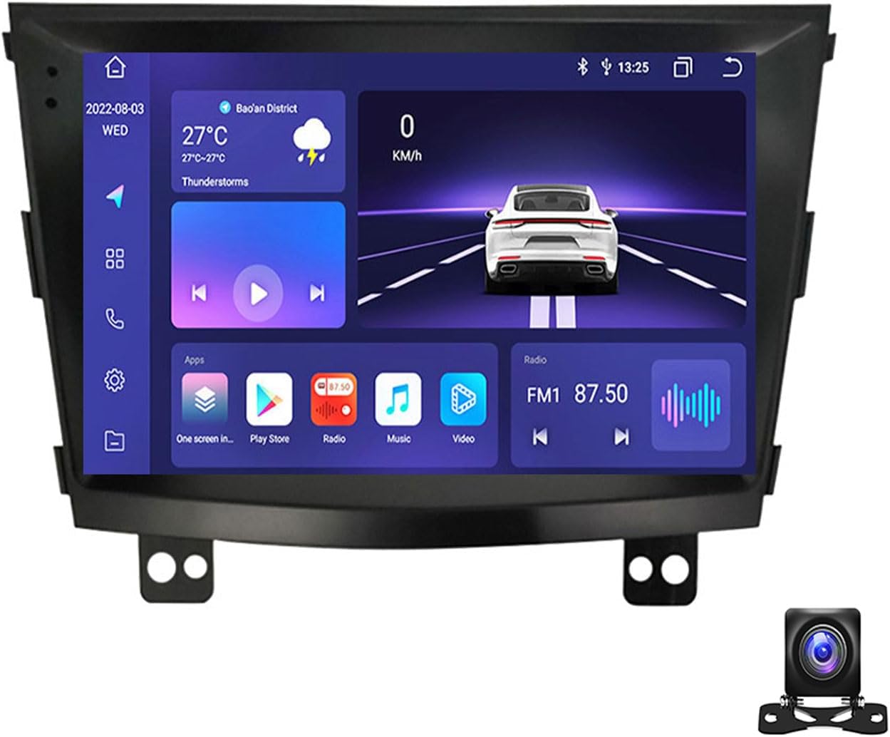 9 Inch Touch Screen Car Stereo with Navigation Compatible with SsangYong Tivolan 2014~2017 Android Car Radio Compatible with Carplay Android Auto Radio FM RDS DSP SWC 4G,M800S 8G+256G