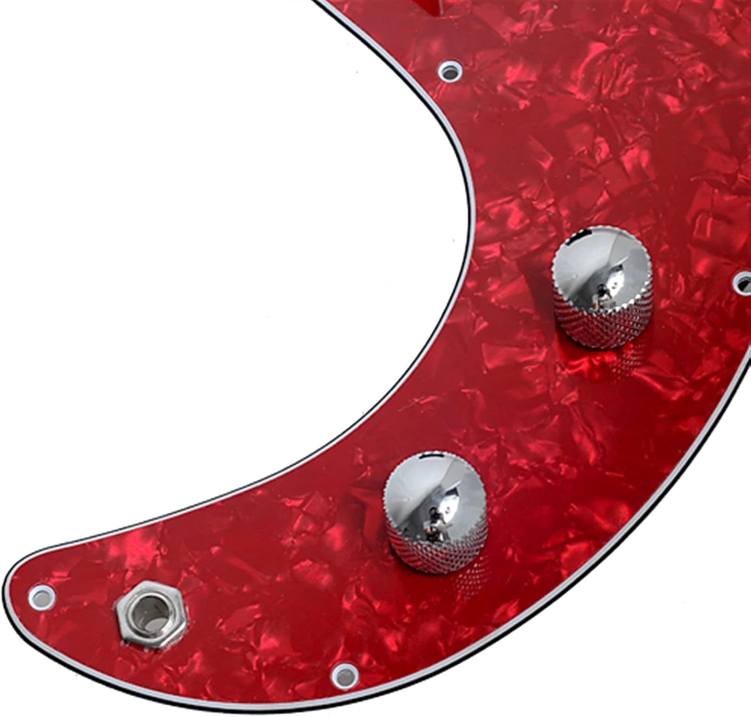 Loaded pickguard Bass Loaded Pickguard Prewired for PB Precision Bass P-Bass Replacement 3 Ply Prewired Loaded Pickguard (Color : Red Pearl)