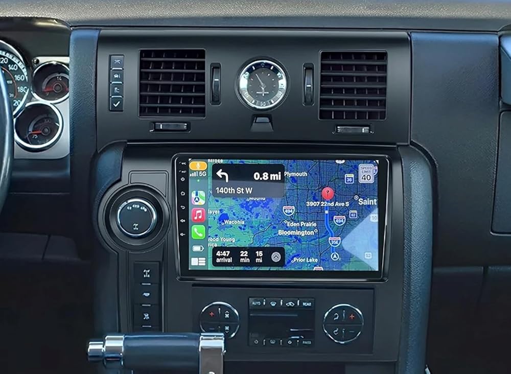 Car Radio Bluetooth for Hummer H2 2009, 9'' Car Stereo Radio Replacement Upgrade 5G WiFi 4+64G with Wireless Carplay/Android Auto/GPS Navigation/FM Radio/1080P Backup Camera/SWC/RDS DSP Mirror Link