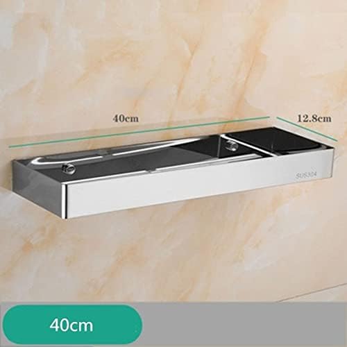 Shower Shelves Bathroom Hardware Set, Corner Shelf, Towel Rack, Toilet Brush Holder Bathing Accessories (Color : Bath Shelf 40cm)