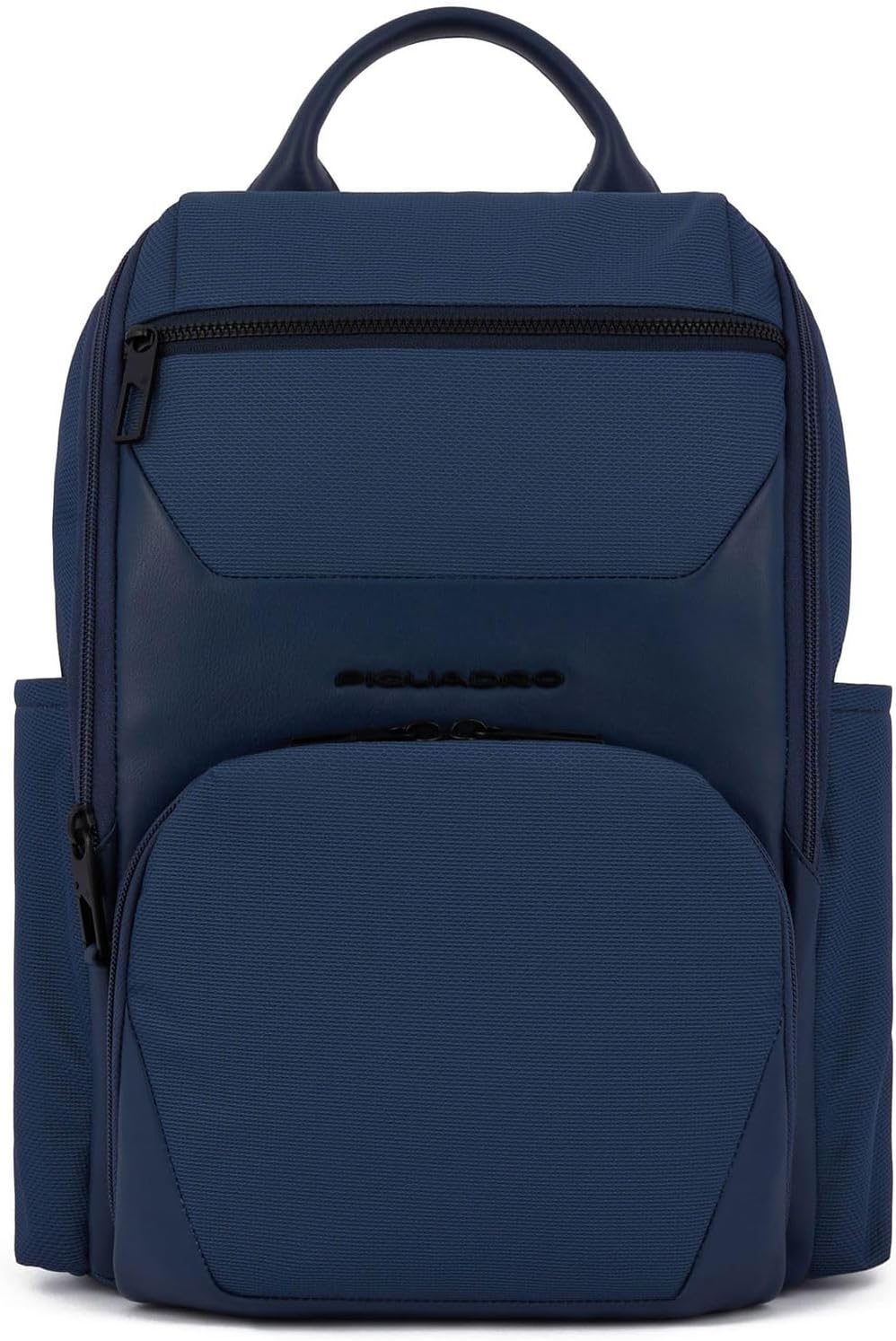 PIQUADRO, Computer and iPad backpack in recycled fabric with sternum strap, anti-theft cable, pocket for bottle and RFID anti-fraud protection, blue
