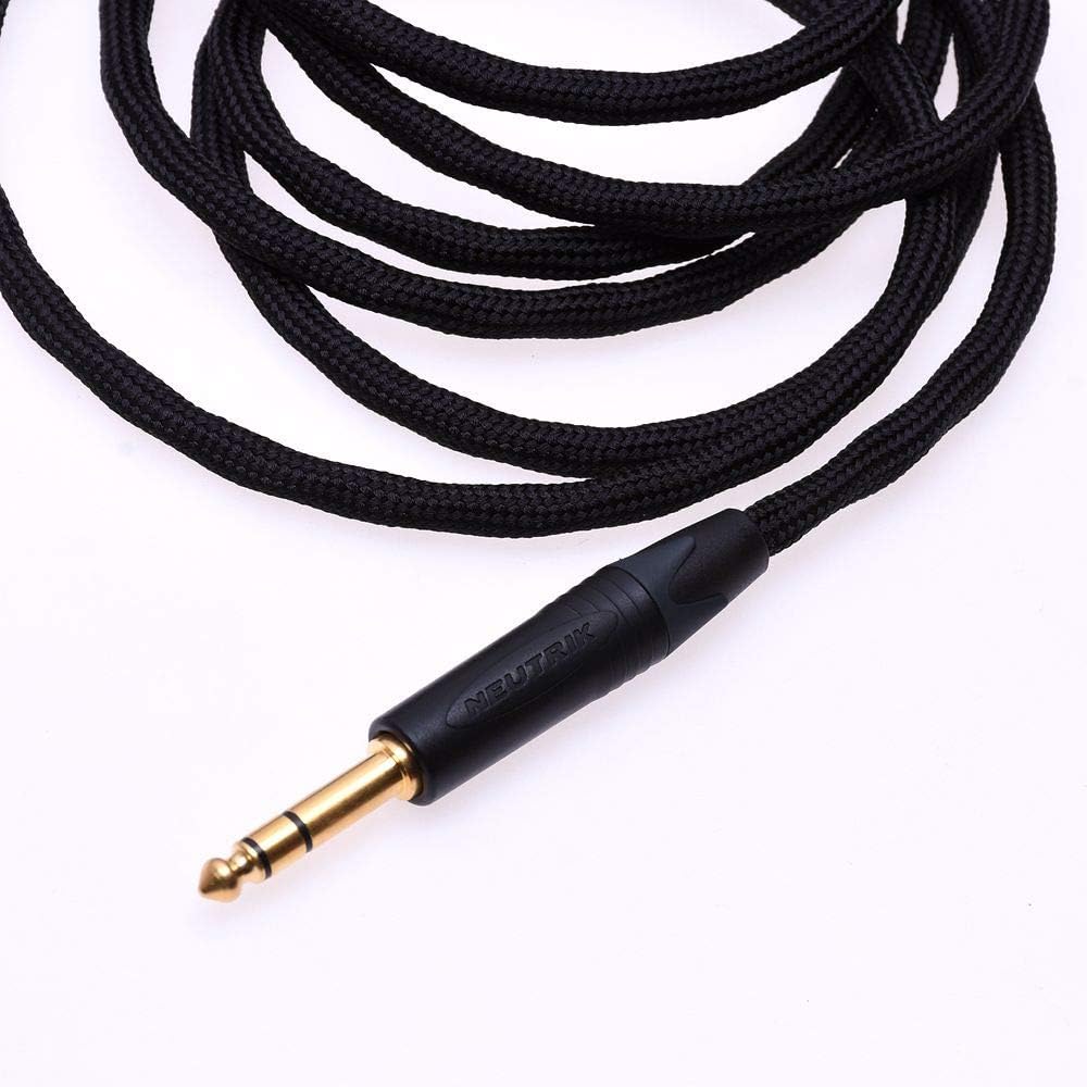 1.2M 1/4 6.35mm 16 Cores Silver Plated Headphone Upgrade Cable for Audeze LCD-2 LCD-3 LCD-4 LCD-X LCD-XC ZMF Eikon Auteur