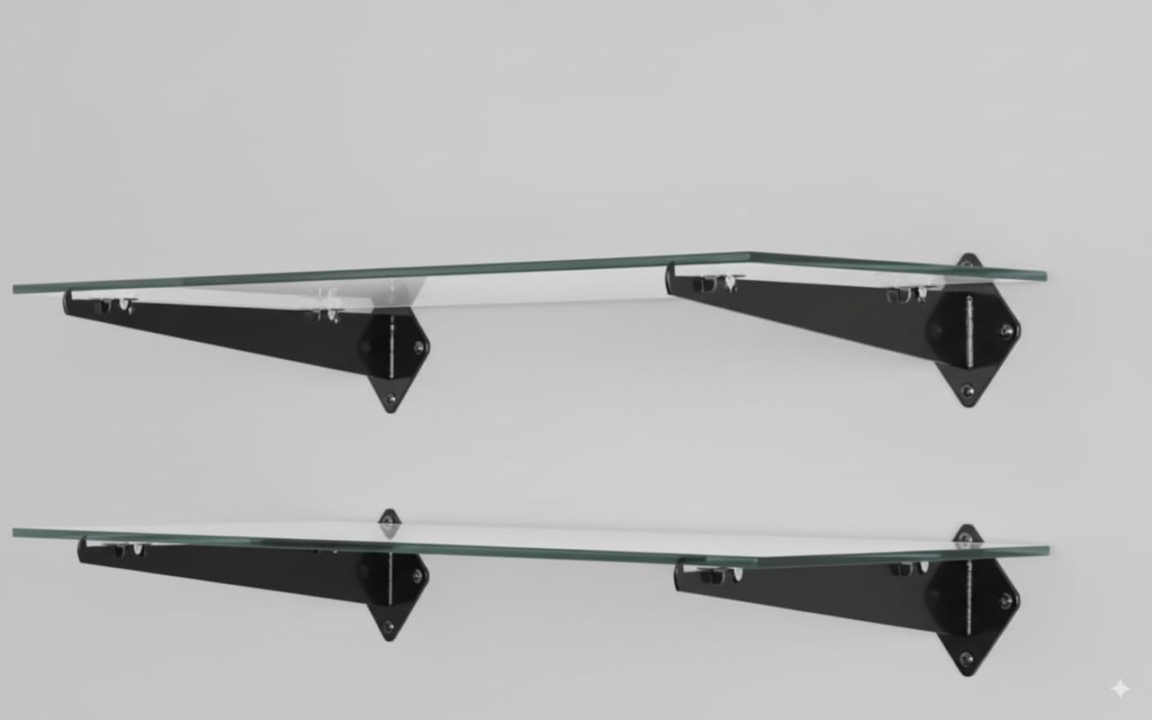 WISDOMFUR 5-Pack Tempered Glass Shelf Panels – 14