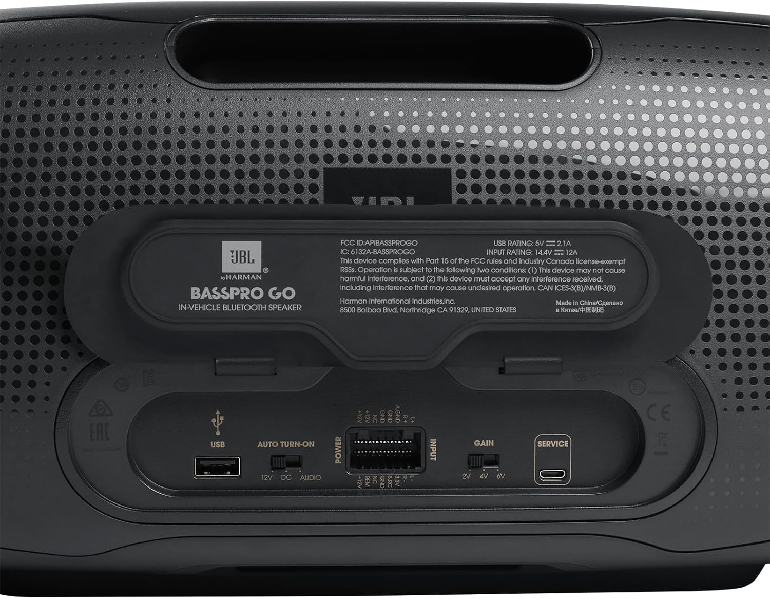 JBL BassPro Go V2 - in-Vehicle Powered subwoofer & Full-Range Portable Bluetooth Speaker, IPx5 Water Resistant, Built-in Rechargeable Battery (8Hrs) & USB Charging