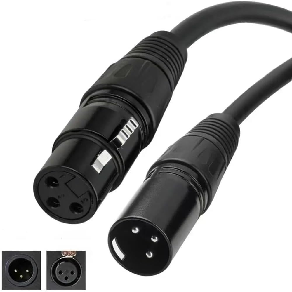 50m XLR Cable Male to Female M/F OFC Audio Extension Cable Double Shielded for Microphone Mixer