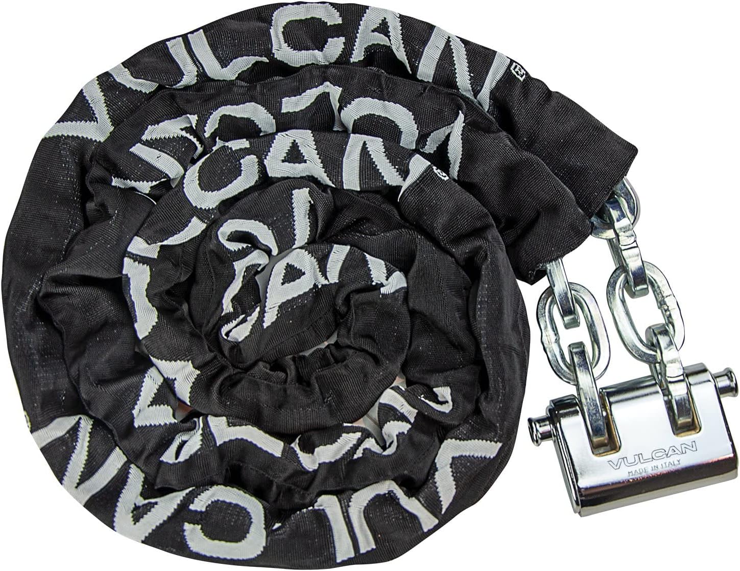 VULCAN Security Chain and Lock Kit - Premium Case-Hardened - 5/16 Inch x 9 Foot Chain (+/- 1.5 Inches) - Cannot Be Cut with Bolt Cutters or Hand Tools
