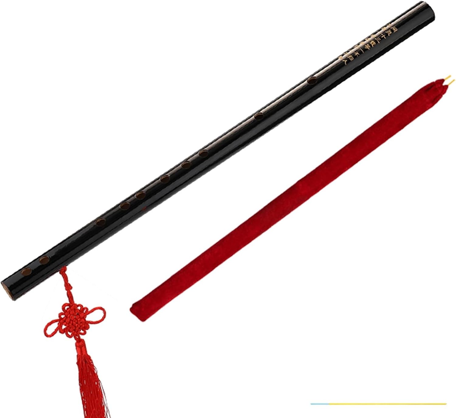 Bamboo Flute Professional Woodwind Musical Instrument Key Of C D E F G Chinese Dizi Transversal Flauta Beginners Bamboo Flute (Color : Black F Key Type2)