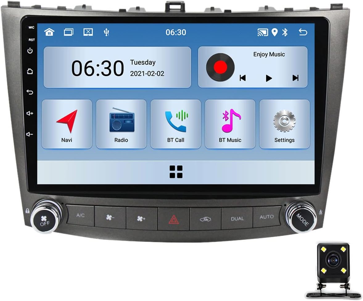 Double Din Car Stereo with Backup Camera, Bluetooth, Mirror Link, FM/AM Car Audio Receiver, GPS Navigation 9 Inch Touchscreen Multimedia Radio for Lexus IS250 IS300 IS200 IS220 2005~2012