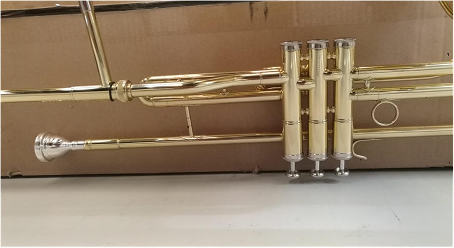 Student Trombone Gold Lacquer Piston Valves Trombone Trombone Kit