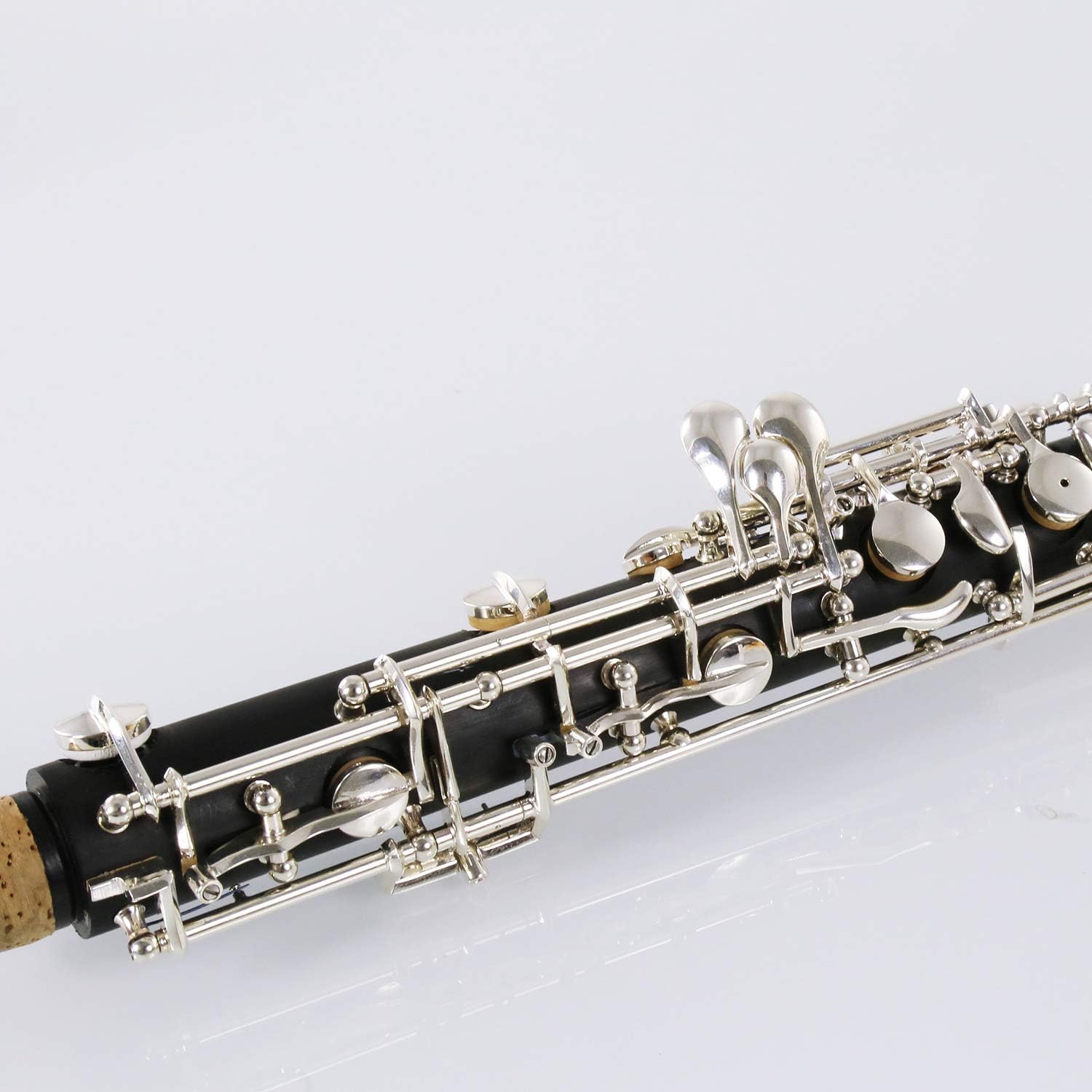 Rochix Oboe Beginner Student Level SH15 Composite Wood Body Silver Plated Semi Automatic C Tone with 1 Reeds,1 Cleaning Cloth,1 Oboe Swab,1 Thumb Rest,1 Case and More