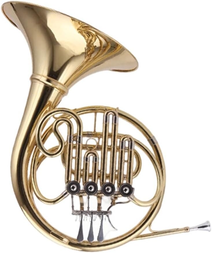 4 Key French Horn French Horn Four Key Single Row B Flat Beginner Playing Practice Professional Instrument(Single row)