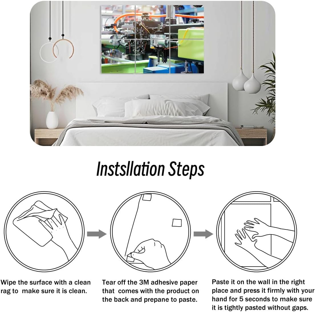 6 Pack Art Acoustic Panels Photo industrial plastic injection molding machine Sound Absorbing Panel 48