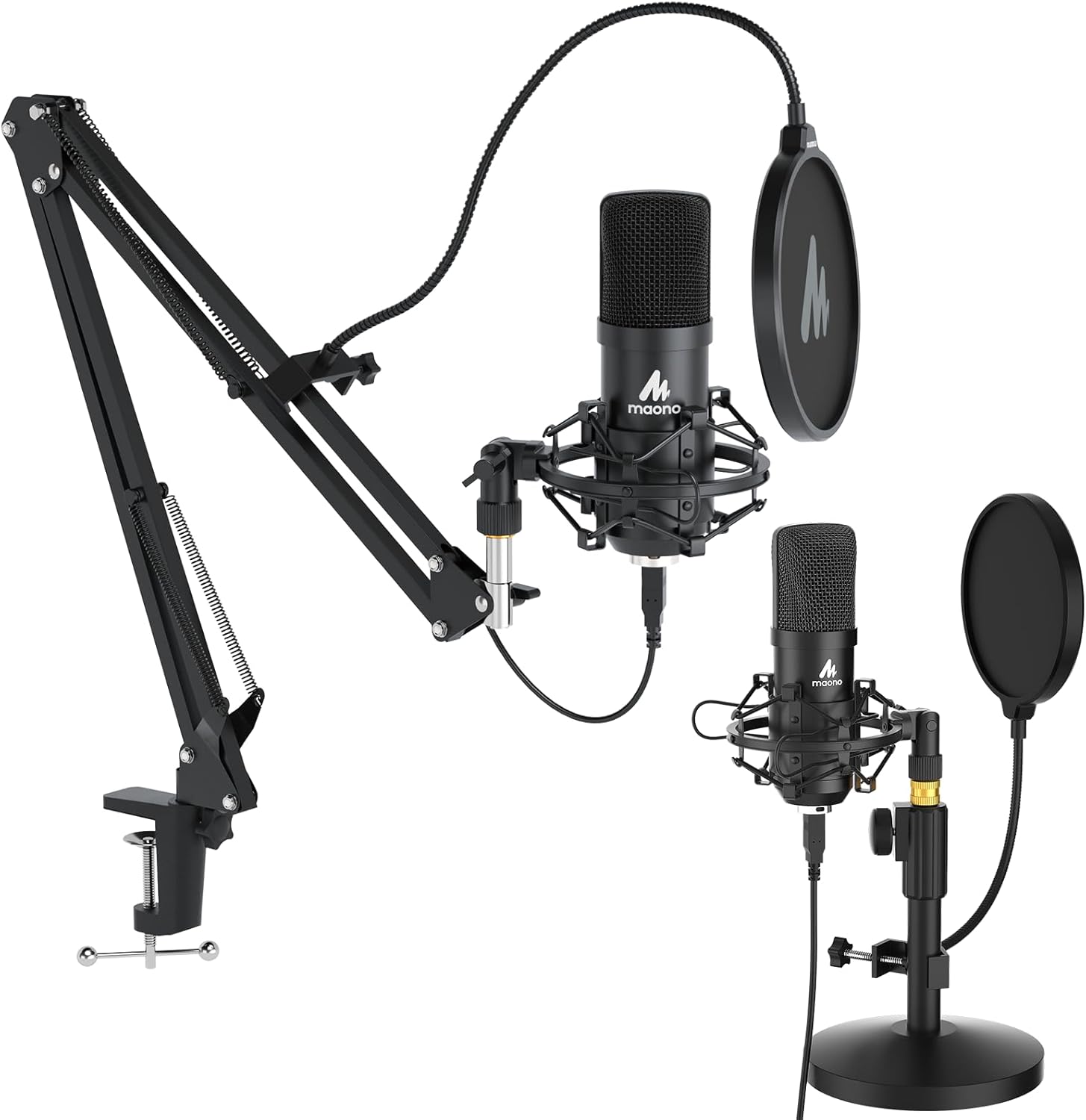 MAONO USB Microphone Kit 192KHZ/24BIT Plug & Play PC Computer Podcast Condenser Cardioid Mic with Professional Sound Chipset for Recording, Singing, YouTube, Gaming Recording AU-A04, A04T