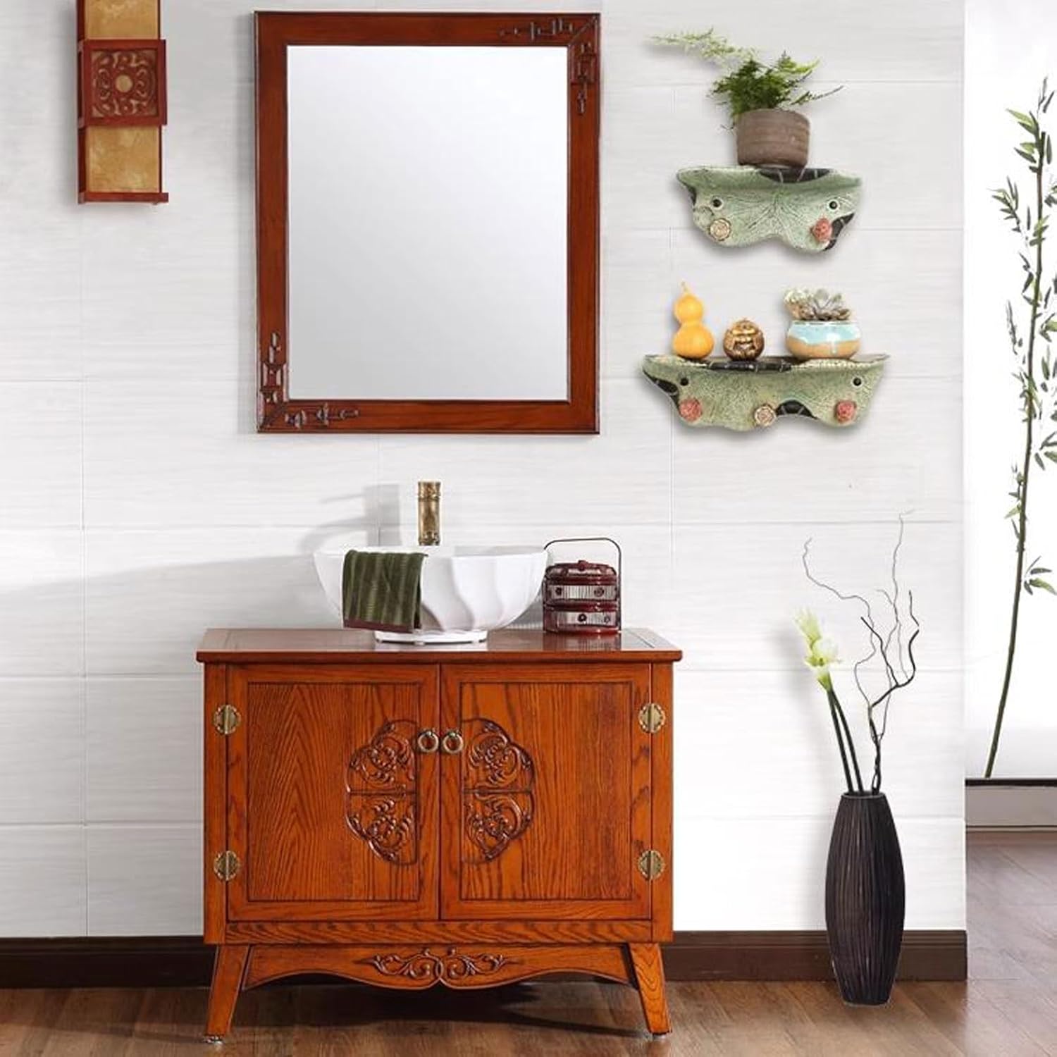 Floating Wall Shelves Floating Shelves for Wall, Living Room Bathroom Wall Mount Shelves, Modern Display Shelves Organization Rack, Wall Art Decor,for Bedroom,Living Room and Kitchen Shelving Wall Mou