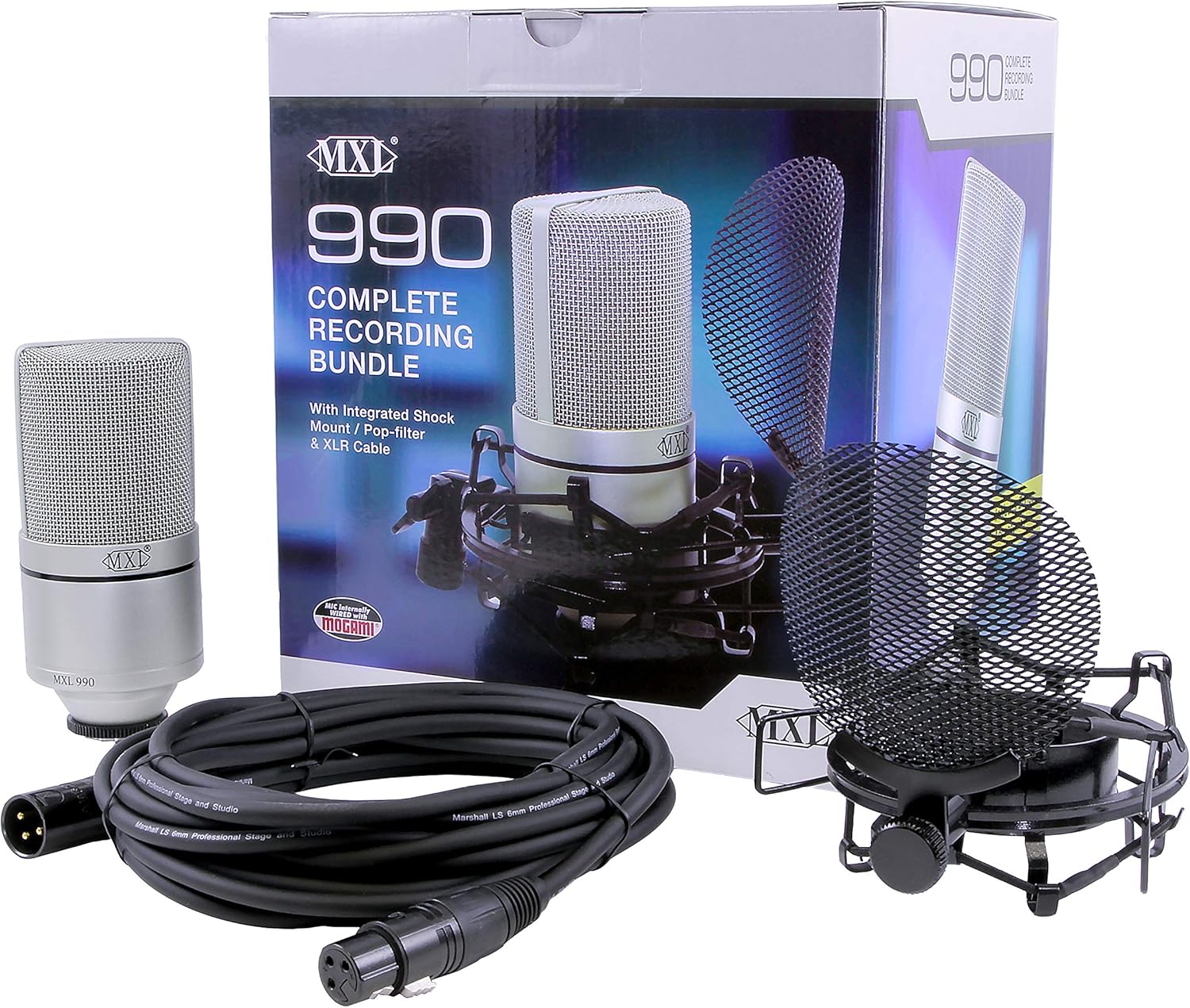 MXL 990 Complete Bundle Industry's Most Ground Breaking Large-Diaphragm Condenser Microphone