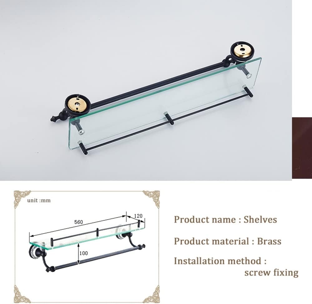 Shower Caddy 2021 Bathroom Shelves Corner Single Shelf, Tempered Glass Shelves for Home Decorations, Bathroom Accessories Wall Mount Shelves Bathroom Organizer