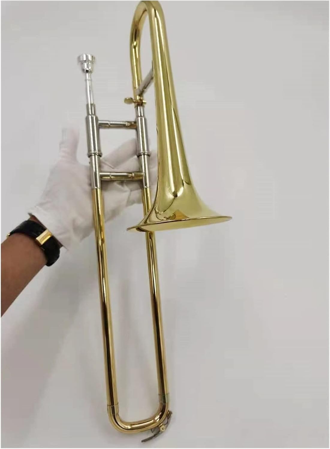 FLFL Student Trombone B-Flat Trombone Musical Instrument is Suitable for Beginners and Adult Colleges to Perform General Examinations