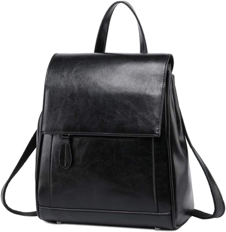 Womens Backpack Purse Soft Leather Antitheft Rucksack Ladies Versatile Shoulder Bag Daypack Travel Office Black bag