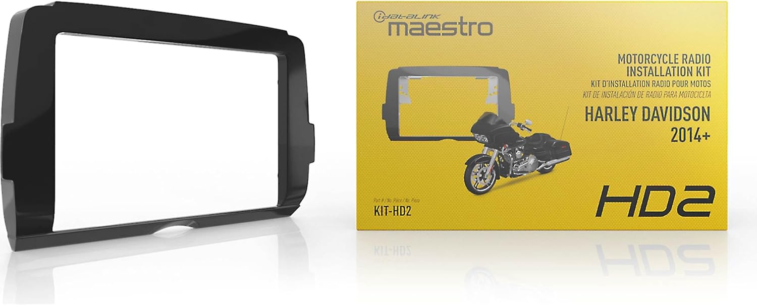 iDataLink Maestro Compatible with Harley Davidson Motorcycles (2014+) KIT-HD2 Dash Kit - Install a Double-DIN Car Stereo & Retain Handlebar Audio Controls