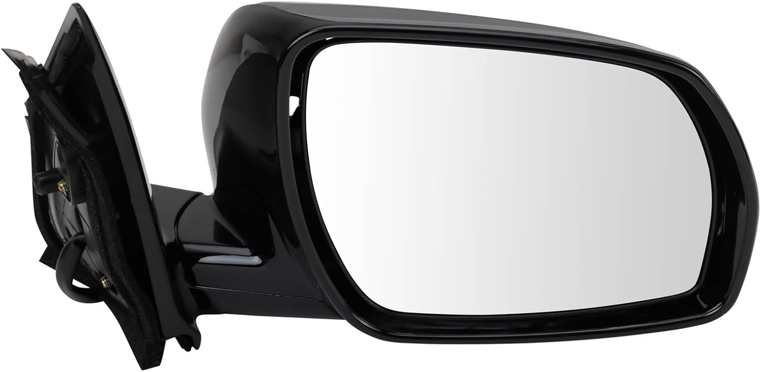 TRQ Passenger Side Power Mirror Smooth Gloss Black Manual Fold No Heat No Memory Compatible with 2005-2007 Nissan Murano NI1321181